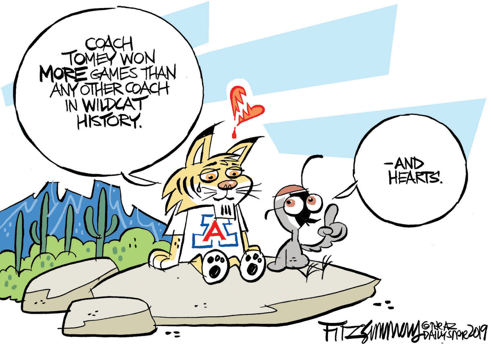 Daily Fitz Cartoon: Coach Dick Tomey